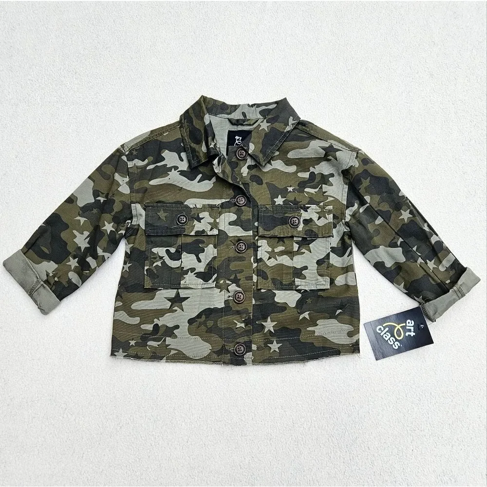 Art Class Button-up Camoflauge Star Jacket Size 3T